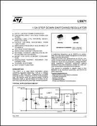 L5971D datasheet: 1.5A STEP DOWN SWITCHING REGULATOR L5971D