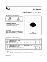 STPS3L60S datasheet: POWER SCHOTTKY RECTIFIER STPS3L60S