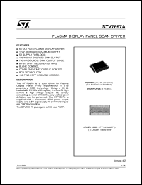 STV7697A datasheet: PLASMA DISPLAY PANEL - HIGH VOLTAGE DATA DRIVER STV7697A