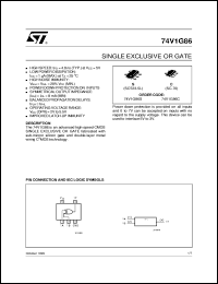 74V1G86 datasheet: SINGLE EXCLUSIVE OR GATE 74V1G86