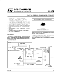 L98SI datasheet: OCTAL SERIAL SOLENOID DRIVER L98SI