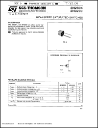 2N3209 datasheet: Silicon PNP transistor intended for high-speed low saturation switching applications up to 100 mA 2N3209