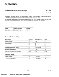UAA180 datasheet: LED driver for light band displays UAA180
