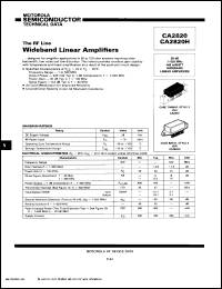 CA2820 datasheet: 30dB, 1-520MHz, 440mWatt wideband linear amplifier CA2820