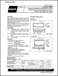 LA1832M datasheet: Support for AM stereo and electronic tuning radio casette recorder/music center use single-chip IC (AM/FM IF + MPX) LA1832M