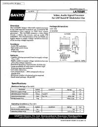 LA7058R datasheet: Video, audio signal processor for UNF band RF modulator use LA7058R