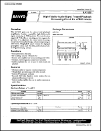 LA7256 datasheet: High-fidelity audio signal record/playback processing circuit for VCR products LA7256