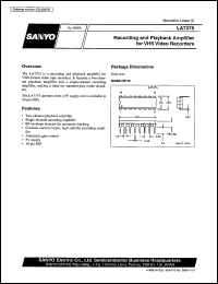 LA7375 datasheet: Recording and playback amplifier for VHC video recorders LA7375