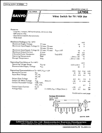 LA7956 datasheet: Video switch for TV/VCR use LA7956