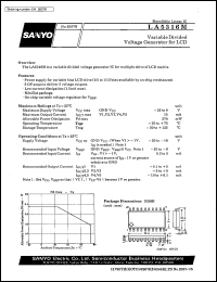 LA5316M datasheet: Variable divided voltage generator for LCD LA5316M