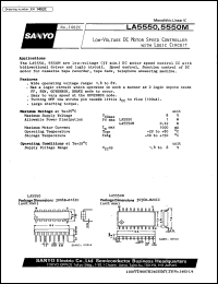 LA5550 datasheet: Low-voltage DC motor speed controller with logic circuit LA5550