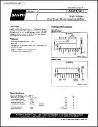 LA6512 datasheet: High-voltage dual power operational amplifier LA6512