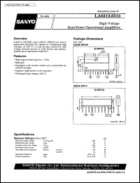 LA6513 datasheet: High-voltage dual power operational amplifier LA6513