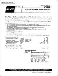 LA7696 datasheet: Color TV ON-screen display interface LA7696