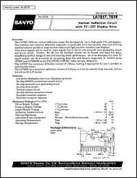 LA7838 datasheet: Vertical deflection circuit with TV/CTR display drive LA7838