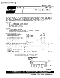 LA7910 datasheet: TV tuner band selector LA7910