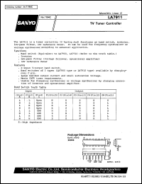 LA7911 datasheet: TV tuner controller LA7911