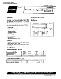 LA7945N datasheet: Closed caption signal (US specification) extraction IC LA7945N
