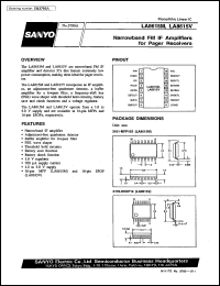 LA8615V datasheet: Narrow-band FM-IF amplifier for pager receiver LA8615V