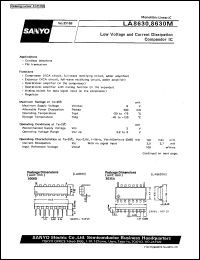 LA8630 datasheet: Low voltage and current dissipation compandor IC LA8630