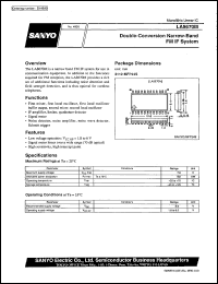 LA8670M datasheet: Double-conversion narrow-band FM IF system LA8670M