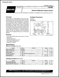 LA7845 datasheet: Vertical deflection output circuit LA7845