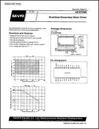 LB1672NM datasheet: Brushless-sensorless motor driver LB1672NM