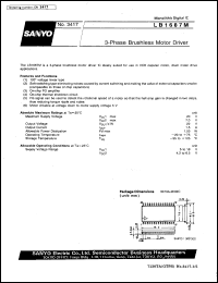 LB1687M datasheet: 3-phase brushless motor driver LB1687M
