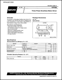 LB1692 datasheet: 3-phase brushless motor driver LB1692