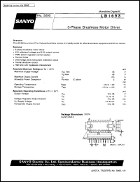 LB1693 datasheet: 3-phase brushless motor driver LB1693
