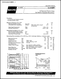 LA4597 datasheet: 2-channel power amp for radio-casette recorders LA4597