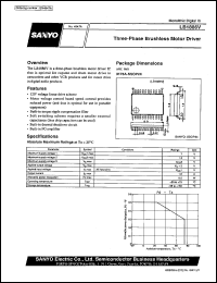 LB1886V datasheet: 3-phase brushless motor driver LB1886V