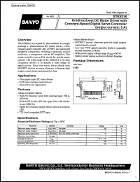 STK6215 datasheet: Unidirectional DC motor driver with constant-speed digital servo controller (output current 5A) STK6215