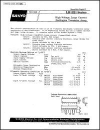 LB1233 datasheet: High-voltage, large current darlington transistor array LB1233