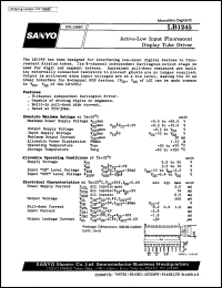 LB1245 datasheet: Active-low input flourescent display tube driver LB1245