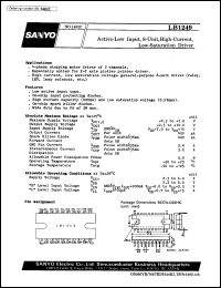 LB1249 datasheet: Active-low input, 8-unit, high-current, low-saturation driver LB1249