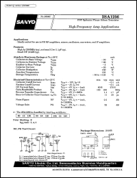 2SA1256 datasheet: PNP epitaxial planar silicon transistor, high-frequency amp application 2SA1256