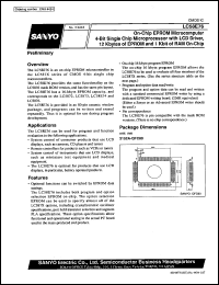 LC58E76 datasheet: Singl-chip 4-bit microprocessor with LCD driver, 1 Kb RAM and 12 Kb EPROM on chip LC58E76