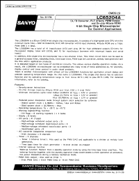 LC65204A datasheet: 4-bit single-chip microprocessor for control application LC65204A