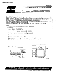 LC6520C datasheet: 4-bit microcomputer for control-oriented application LC6520C
