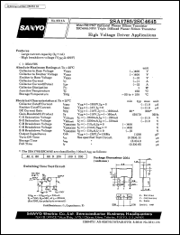 2SA1785 datasheet: PNP epitaxial planar silicon transistor high voltage driver application 2SA1785