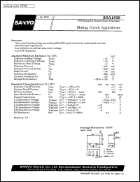 2SA1839 datasheet: PNP epitaxial planar silicon transistor, muting circuit application 2SA1839