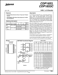 CDP1853 datasheet: N-Bit 1 of 8 Decoder CDP1853