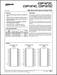 CDP1874C datasheet: High-Speed 8-Bit Input and Output Ports CDP1874C