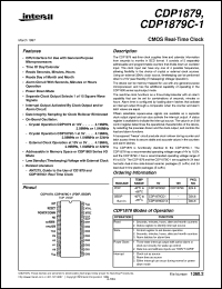 CDP1879C-1 datasheet: CMOS Real-Time Clock CDP1879C-1