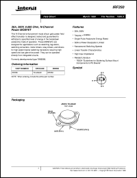 IRF253 datasheet: 25A and 30A, 150V and 200V, 0.085 and 0.120 Ohm, N-Channel Power MOSFETs IRF253