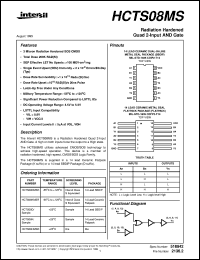 HCTS08MS datasheet: Radiation Hardened Quad 2-Input AND Gate HCTS08MS