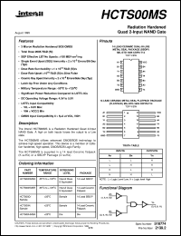 HCTS00MS datasheet: Radiation Hardened Quad 2-Input NAND Gate HCTS00MS
