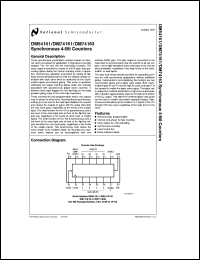 DM54161W/883 datasheet: Synchronous 4-Bit Counters DM54161W/883