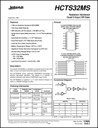 HCTS32MS datasheet: Radiation Hardened Quad 2-Input OR Gate HCTS32MS